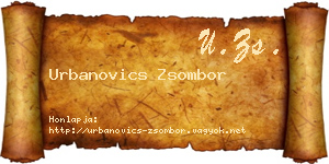Urbanovics Zsombor névjegykártya