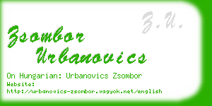 zsombor urbanovics business card